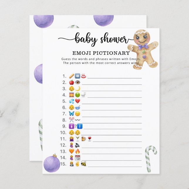 Little cookie man - Emoji pictionary game (Front/Back)