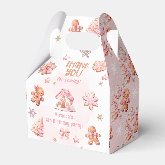 Little Cookie Oh what fun Christmas birthday Favor Boxes (Front Side)