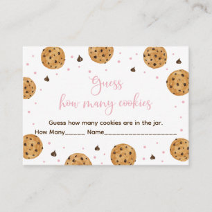 Little Cookie Pink Girl Guess How Many Game Enclosure Card