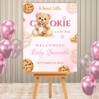 Little Cookie Welcome sign -  Bear Baby Shower