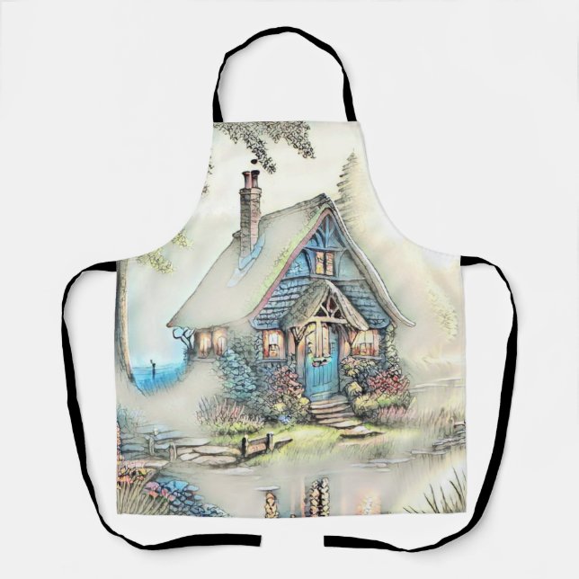 Little Cottage In The Woods - Enchanting Escape Apron (Front)