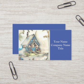 Little Cottage In The Woods - Enchanting Escape Business Card by CottageCountryDecor at Zazzle