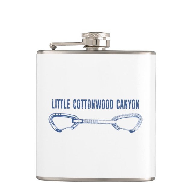 Little Cottonwood Canyon Climbing Quickdraw Flask (Front)