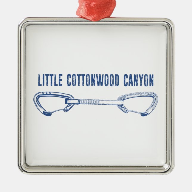 Little Cottonwood Canyon Climbing Quickdraw Metal Ornament (Front)