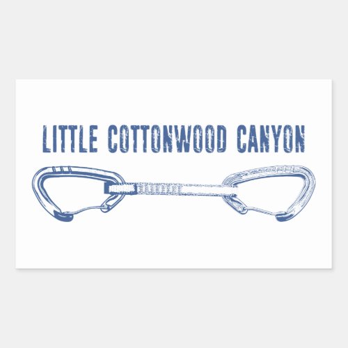 Little Cottonwood Canyon Climbing Quickdraw Rectangular Sticker