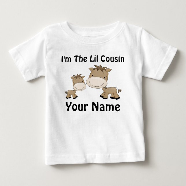 Little Cousin Horse Personalized T-shirt (Front)