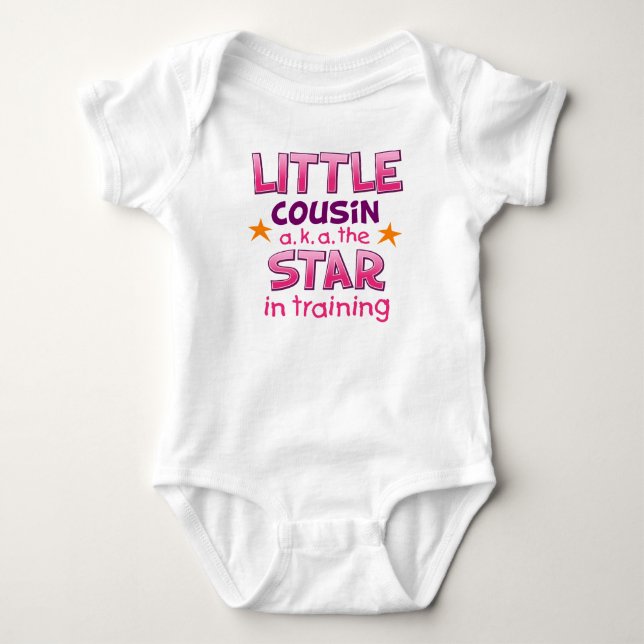 Little Cousin Star Baby Bodysuit (Front)