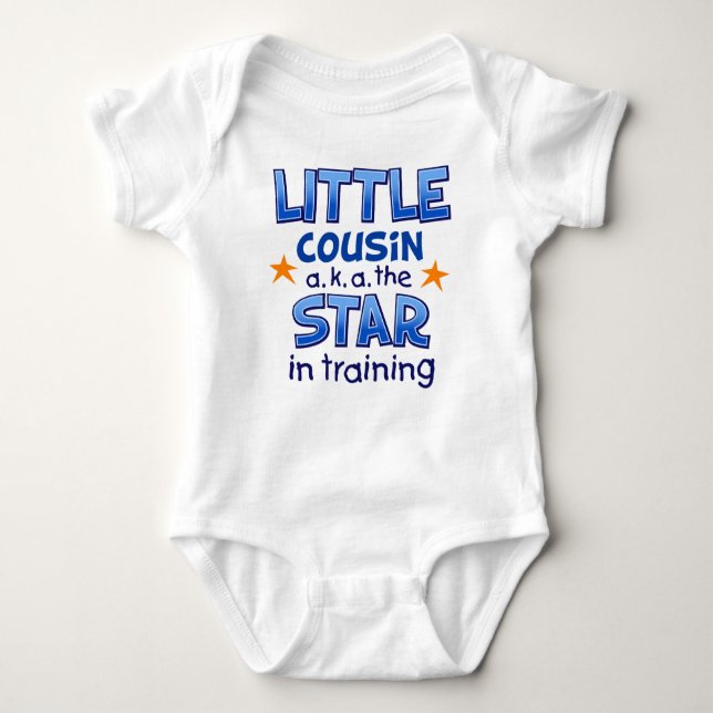 Little Cousin Star in Training Baby Bodysuit (Front)