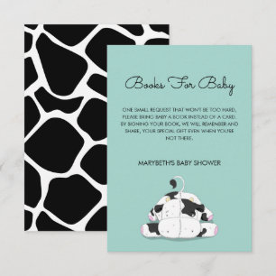 Little Cow Baby Shower Bring A Book Request Card