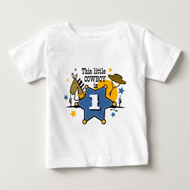 Little Cowboy 1st Birthday T-shirt (Front)