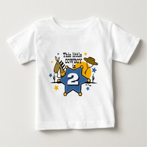 Little Cowboy 2nd Birthday T_shirt