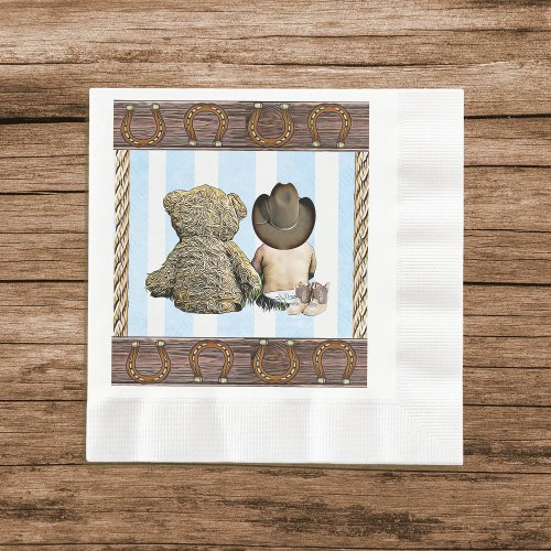 Little Cowboy and Teddy Bear Party Napkins