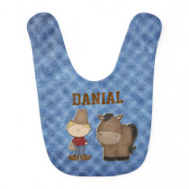 Little Cowboy Baby Bib Little Cowboy Baby Bib