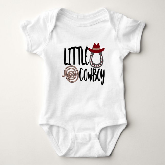 Little Cowboy Baby Bodysuit (Front)