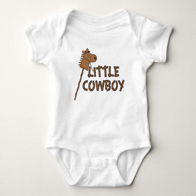 Little Cowboy Baby Boy Baby Bodysuit (Front)