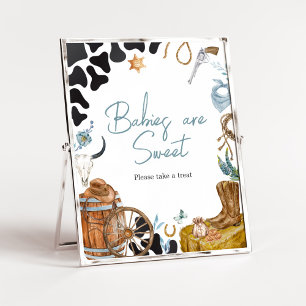 Little Cowboy Baby Shower Babies are Sweet Poster