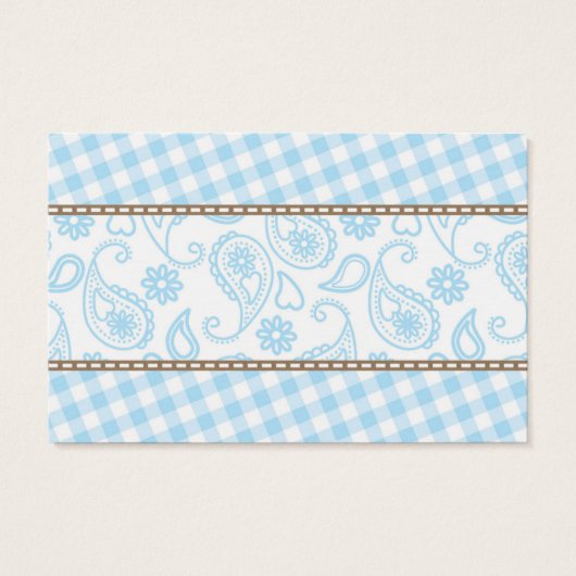 Little Cowboy Baby Shower Book Request Card (Back)