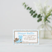 Little Cowboy Baby Shower Diaper Raffle Ticket Enclosure Card (Standing Front)