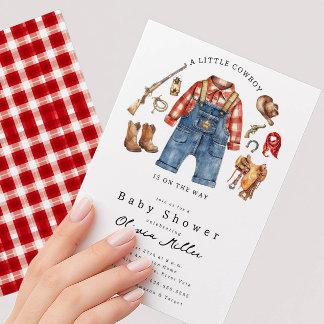 Little Cowboy Baby Shower Invitation