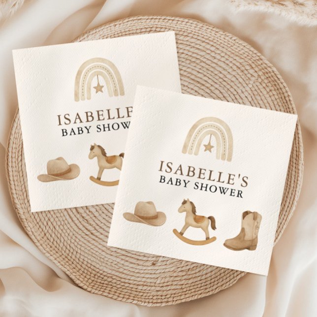 Little Cowboy Baby Shower Napkins (Little Cowboy Baby Shower Napkins)