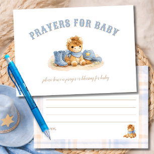 Little Cowboy Baby Shower Prayers For Baby Enclosure Card