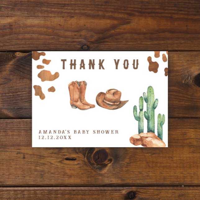 Little Cowboy Baby Shower Thank you (Creator Uploaded)