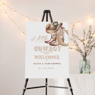 Little Cowboy Baby shower Welcome sign