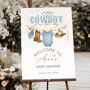 Little Cowboy Baby Shower Welcome Sign, A Little Foam Board