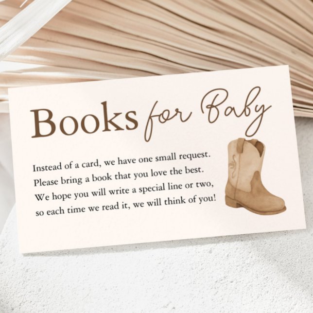 Little Cowboy Books for Baby Shower Enclosure Card (Little Cowboy Books for Baby Shower Enclosure Card)