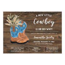 little cowboy baby shower invitations