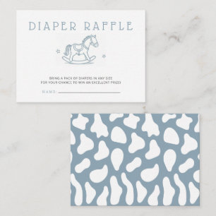 Little Cowboy Boy Baby Shower Diaper Raffle Enclosure Card