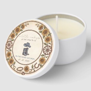 Little Cowboy Boy Baby Shower Mini Candle Favors