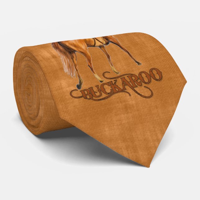 Little Cowboy Buckaroo in Western Brown Neck Tie (Rolled)