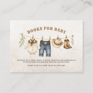 Little Cowboy Clothesline Books for Baby Enclosure Card