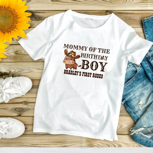 Little cowboy first rodeo personalized name T_Shirt