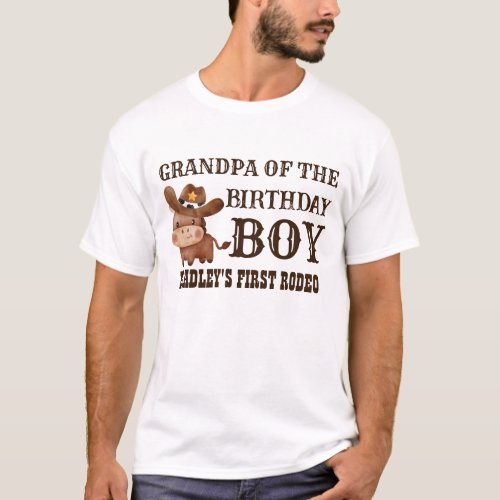 Little cowboy first rodeo personalized name T_Shirt