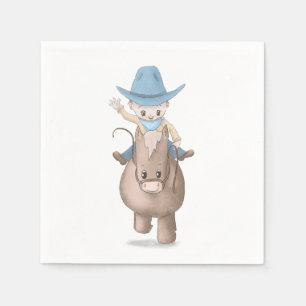 Little Cowboy Kids Western Birthday Party Napkins