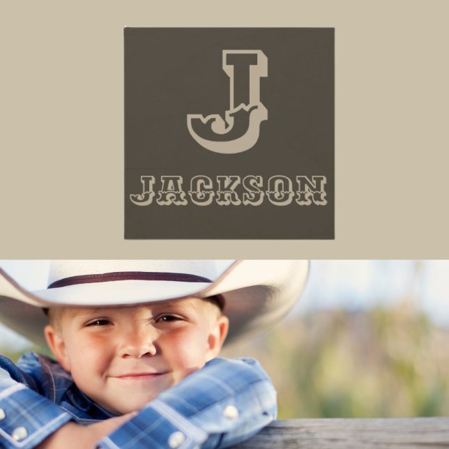 Little Cowboy Monogram Boy's Name Wall Art (Creator Uploaded)