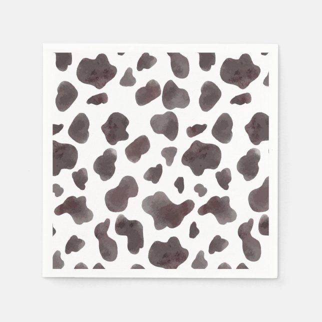 Little Cowboy | Rustic Country Western Cowhide Napkins (Front)