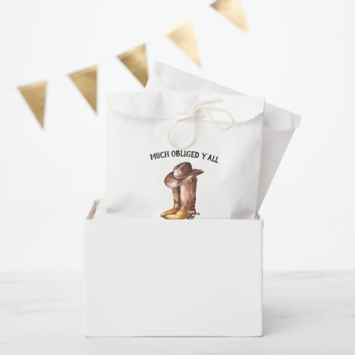 Little Cowboy  Rustic Western Baby Shower Favor Favor Bag