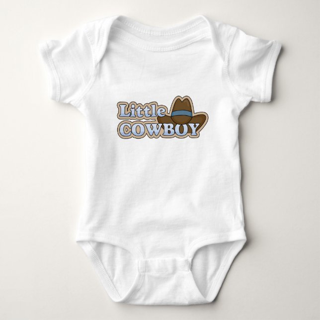 Little Cowboy W/Hat Baby Infant-Onies Shirt (Front)