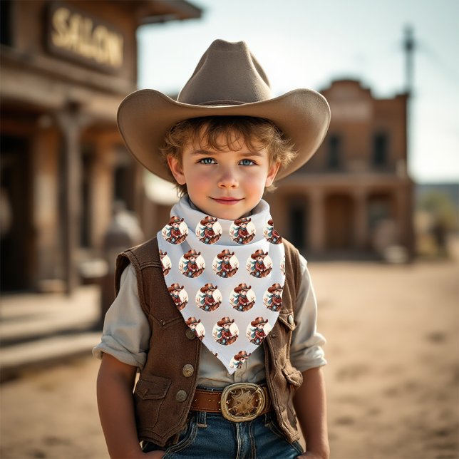 Little Cowboy Western Baby Shower Bandana (Little Cowboy Western Baby Shower Bandana)