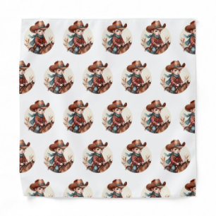 Little Cowboy Western Baby Shower Bandana