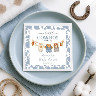 Little Cowboy Western Baby Shower Napkins