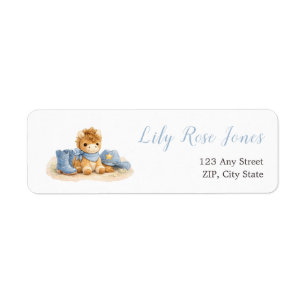 Little Cowboy Western Baby Shower Return Address Label
