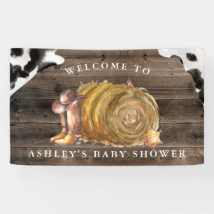 Little Cowboy   Western Baby Shower Welcome Banner