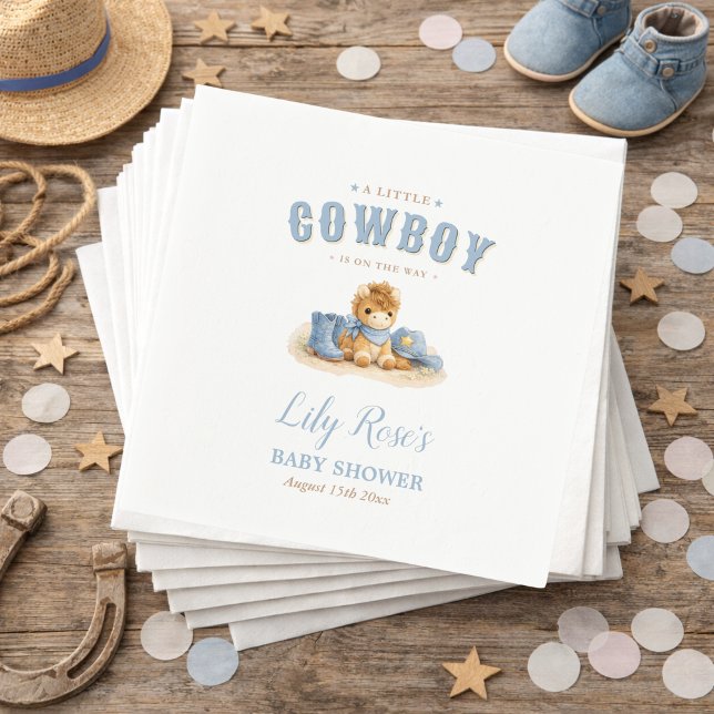 Little Cowboy Western Boy Baby Shower  Napkins (Creator Uploaded)