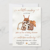 Little Cowboy Western Country Baby Shower Invitation (Front)