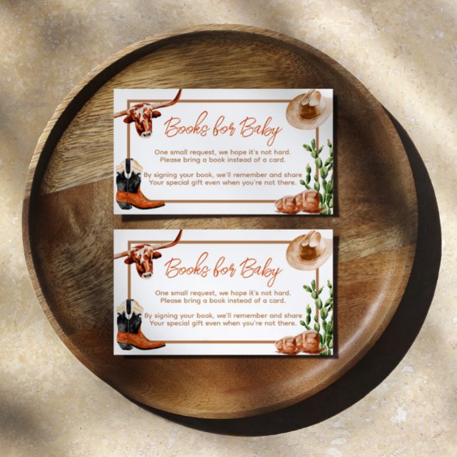 Little Cowboy Western Rodeo Books for Baby Enclosure Card (Creator Uploaded)