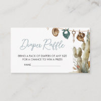 Little Cowboy Wild West Baby Shower Diaper Raffle